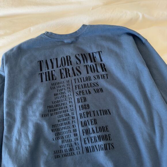 Taylor Swift Tops - Taylor Swift Eras Tour Merch Sweatshirt in Blue Size XXL